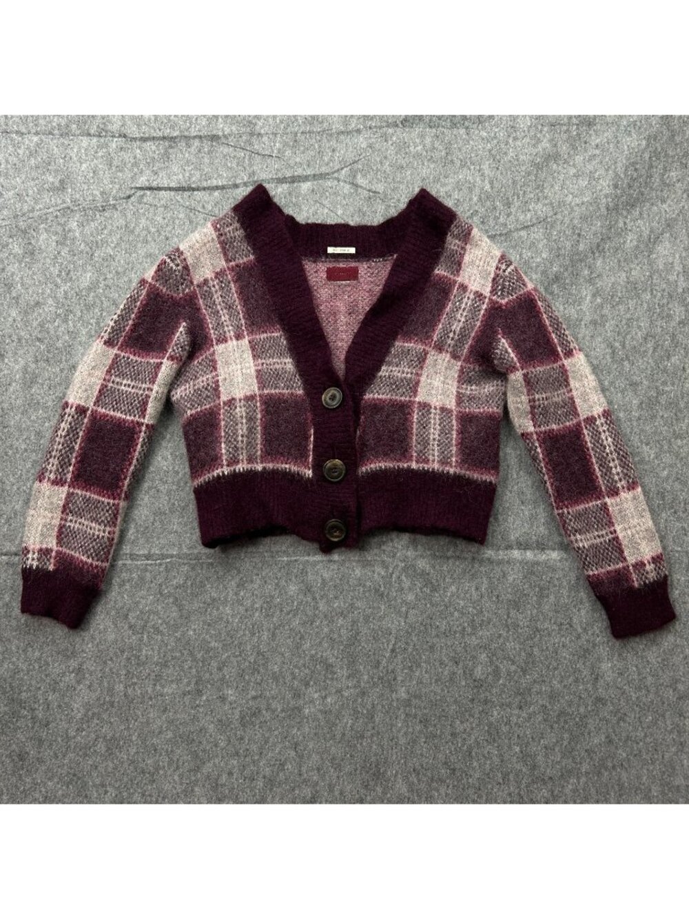 Mother Slim Low Cardigan Crop Alpaca Blend Sweater Women's Sz S Bad Boy Magnet